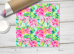Lilly Inspired Pattern Adhesive Vinyl L156 - Donkey Craft Vinyl