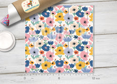 Whimsical Floral Adhesive Vinyl 1682