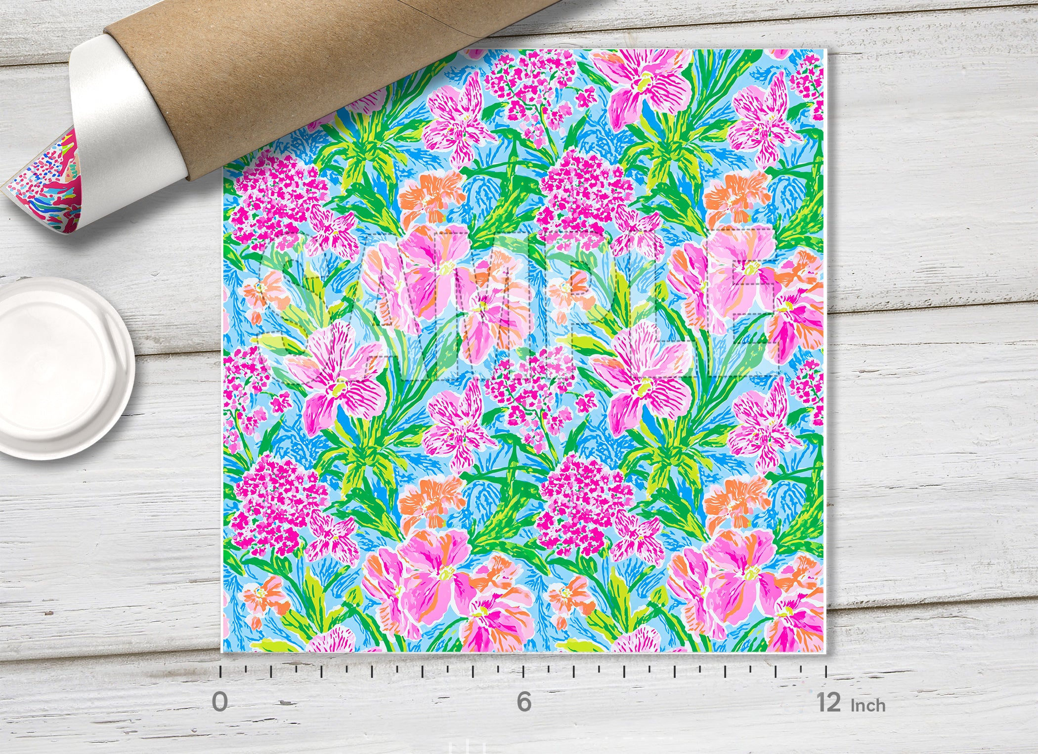 Lilly Inspired Pattern Adhesive Vinyl L155 - Donkey Craft Vinyl