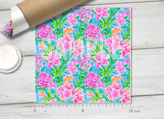 Lilly Inspired Pattern Adhesive Vinyl L155 - Donkey Craft Vinyl
