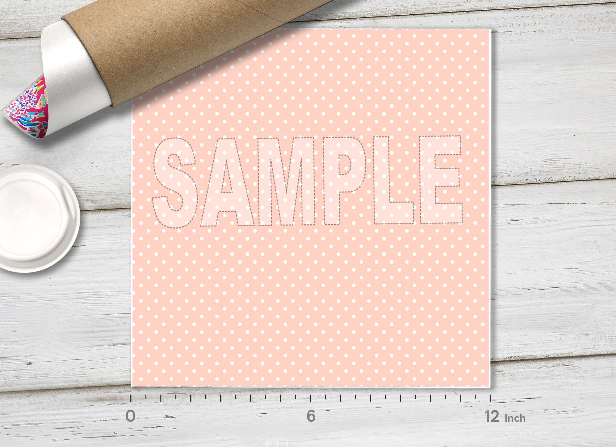 Pastel Polka Dot Adhesive Vinyl 1604