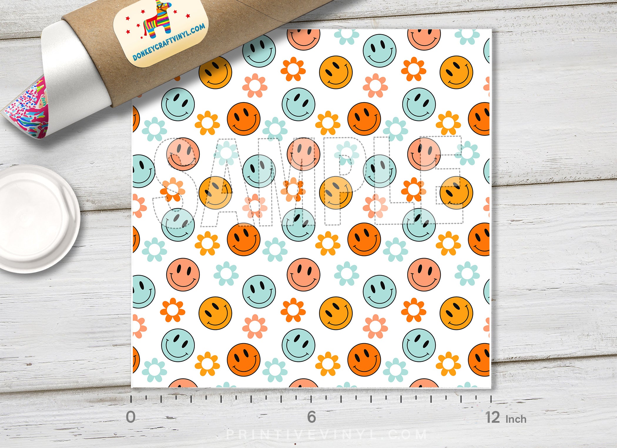 Groovy Smiley Face HTV 1593