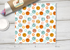 Groovy Smiley Face HTV 1593