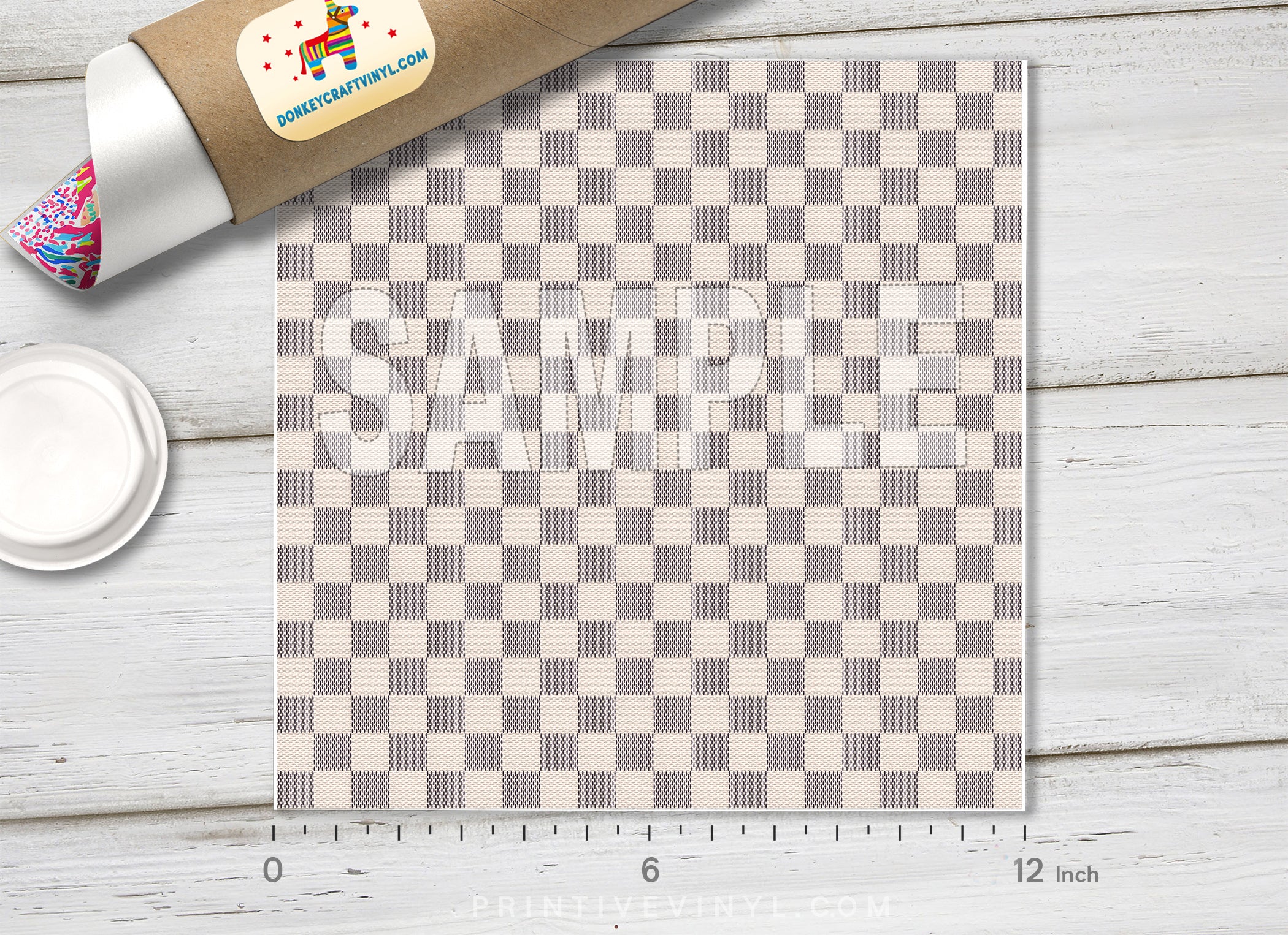 Damier Checker Patterned Adhesive Vinyl 941