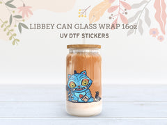 Kpop Demon hunters Derpy UV DTF Wrap for 16oz Libbey Glass | Cute Pumpkin UV144