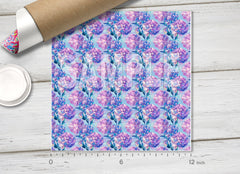 Purple Watercolor Flora HTV 1732
