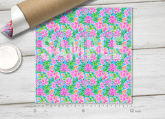 Lilly Inspired Floral Patterned HTV L155 - Donkey Craft Vinyl