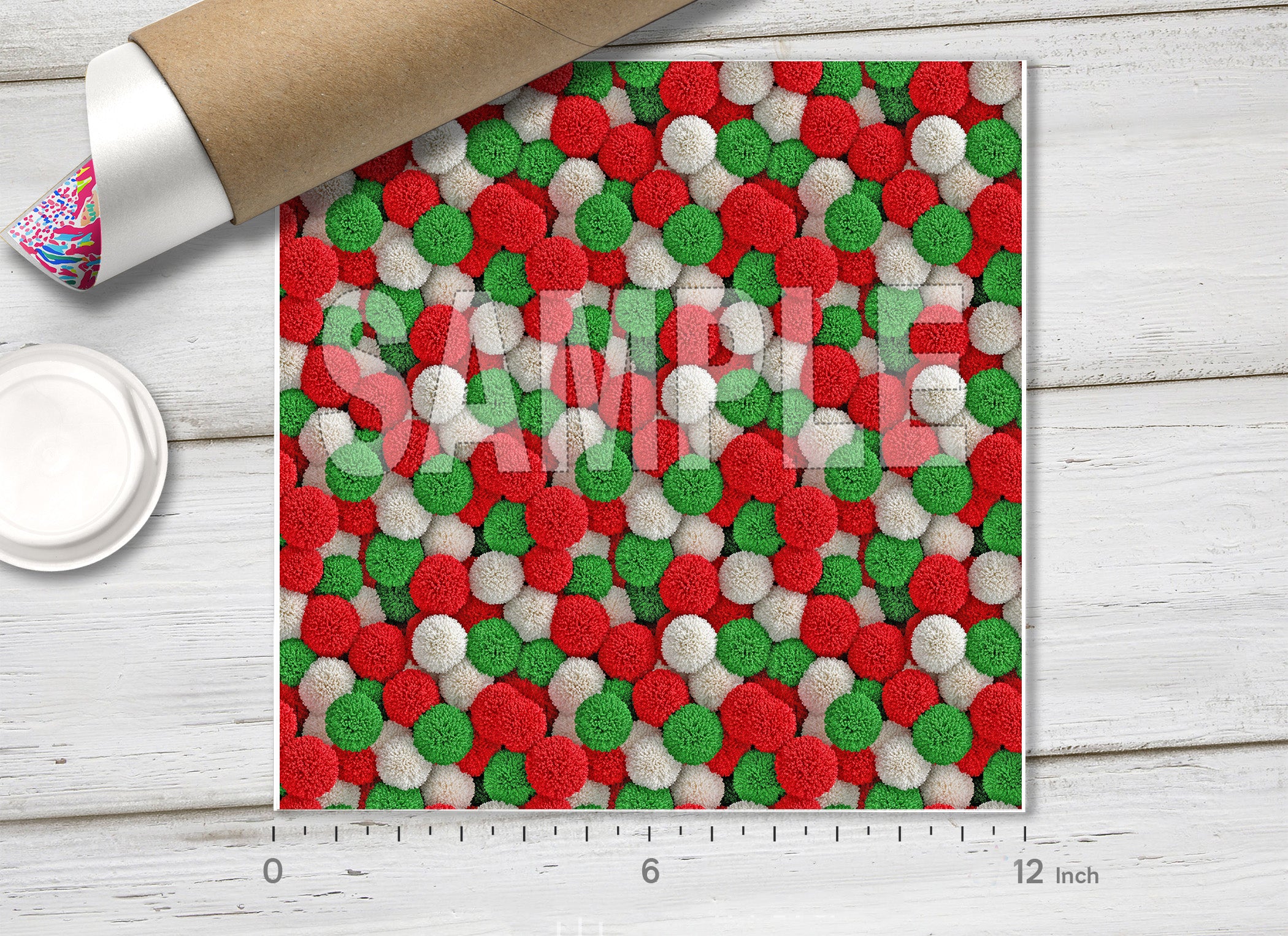 Christmas Pom Poms Pattern HTV 1745 (Copy)