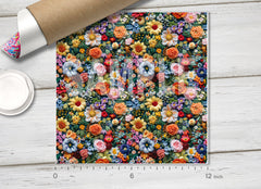 Embroidered Flowers Pattern HTV 1675