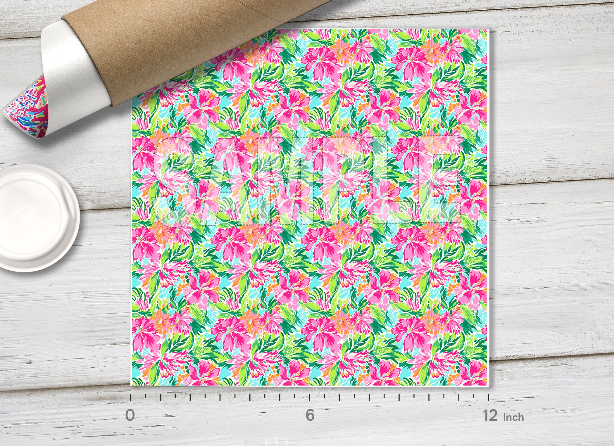 Lilly Inspired Pattern Adhesive Vinyl L156 - Donkey Craft Vinyl