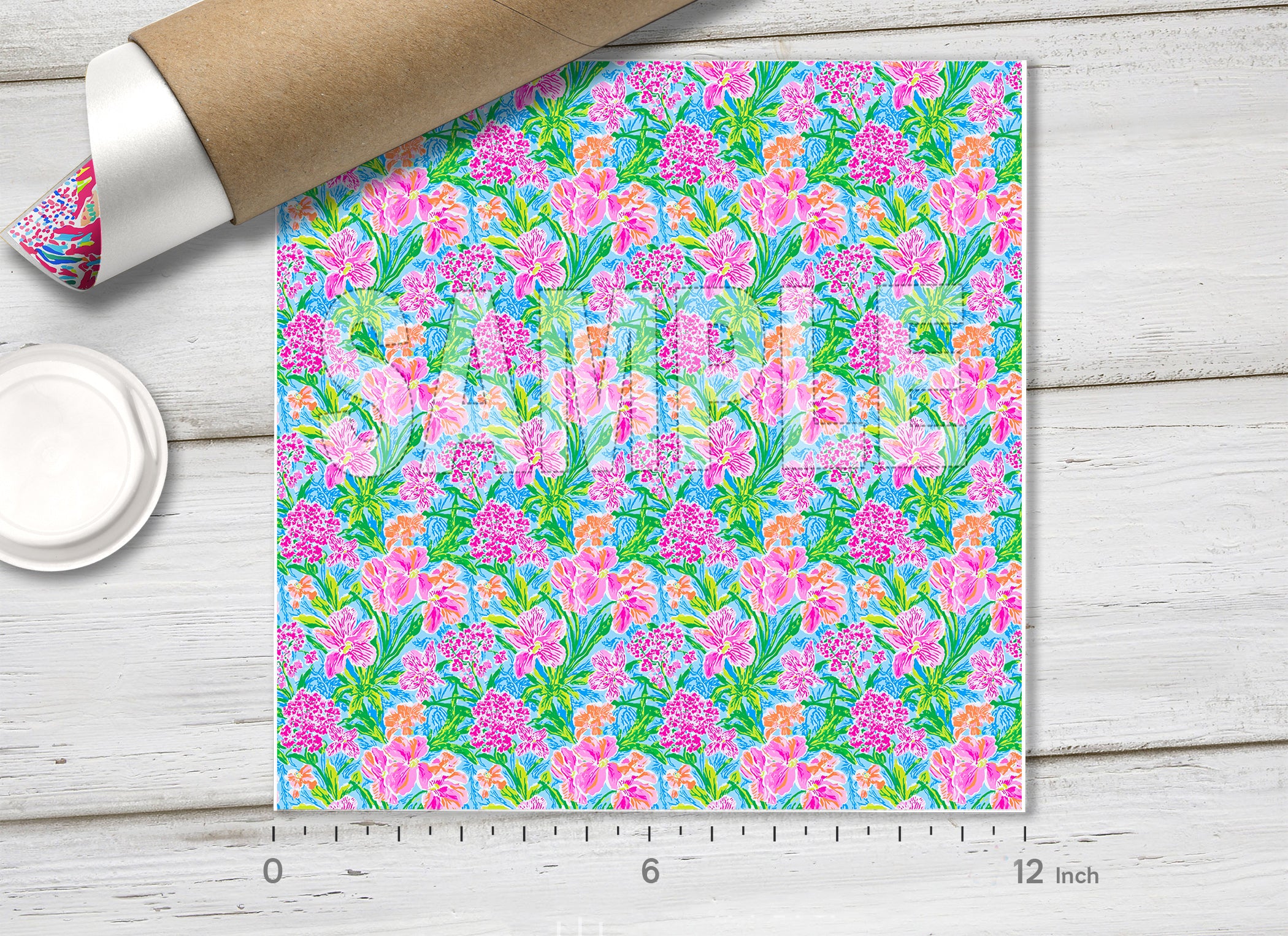 Lilly Inspired Pattern Adhesive Vinyl L155 - Donkey Craft Vinyl