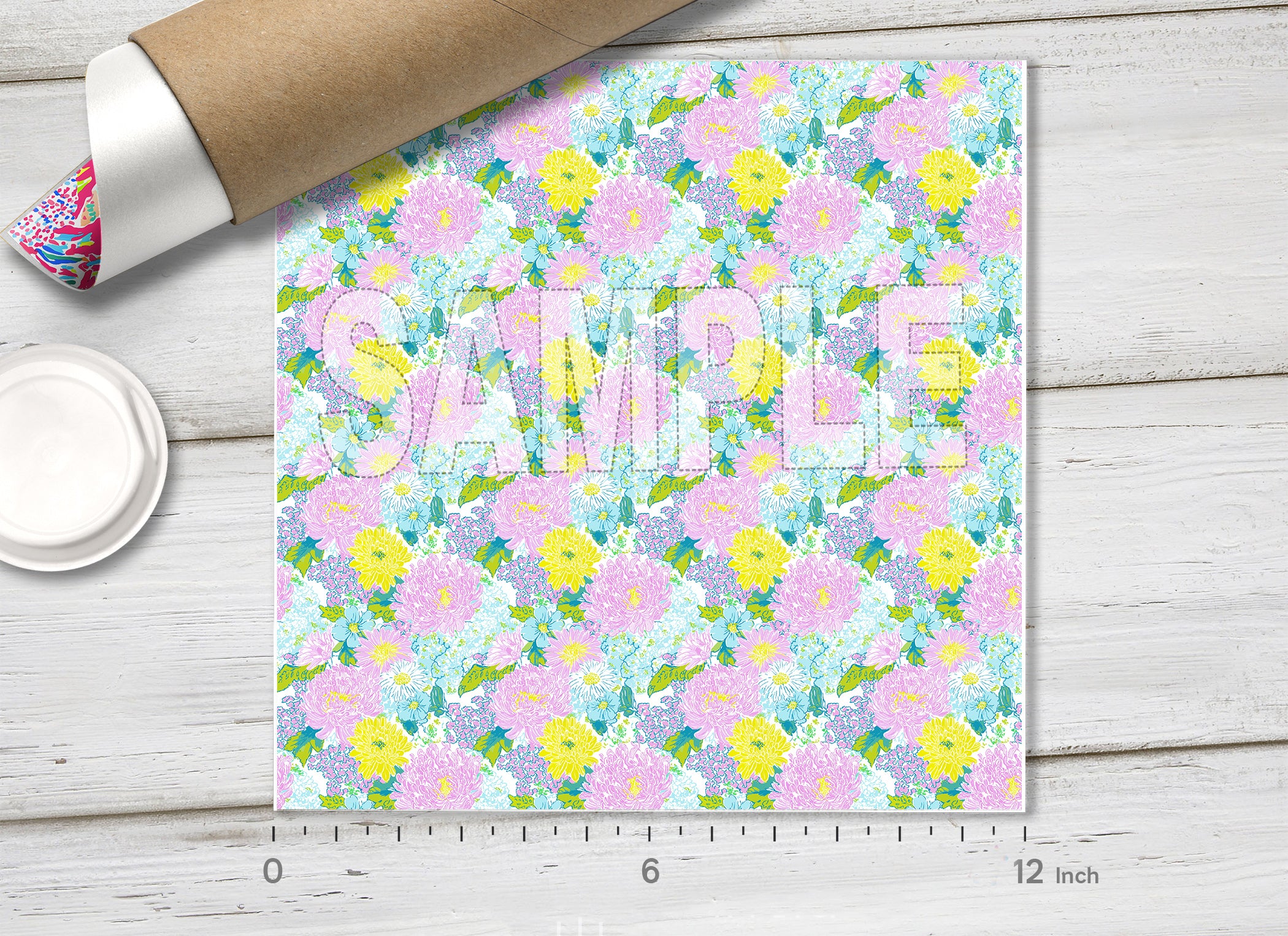 Lilly Inspired Floral Patterned HTV L154 - Donkey Craft Vinyl