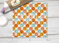 Groovy Smiley Face Adhesive Vinyl 1593