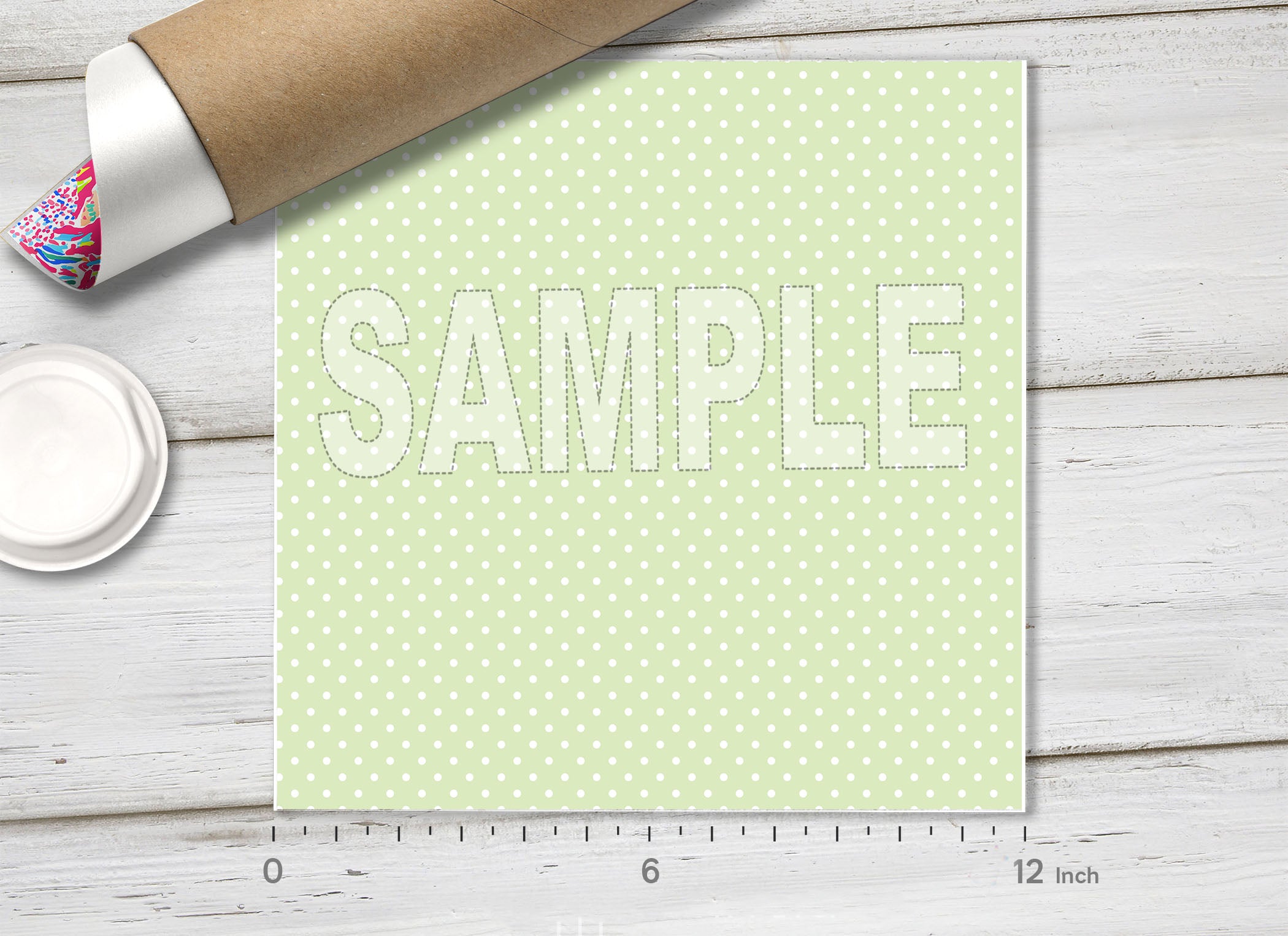 Pastel Polka Dot Adhesive Vinyl 1604