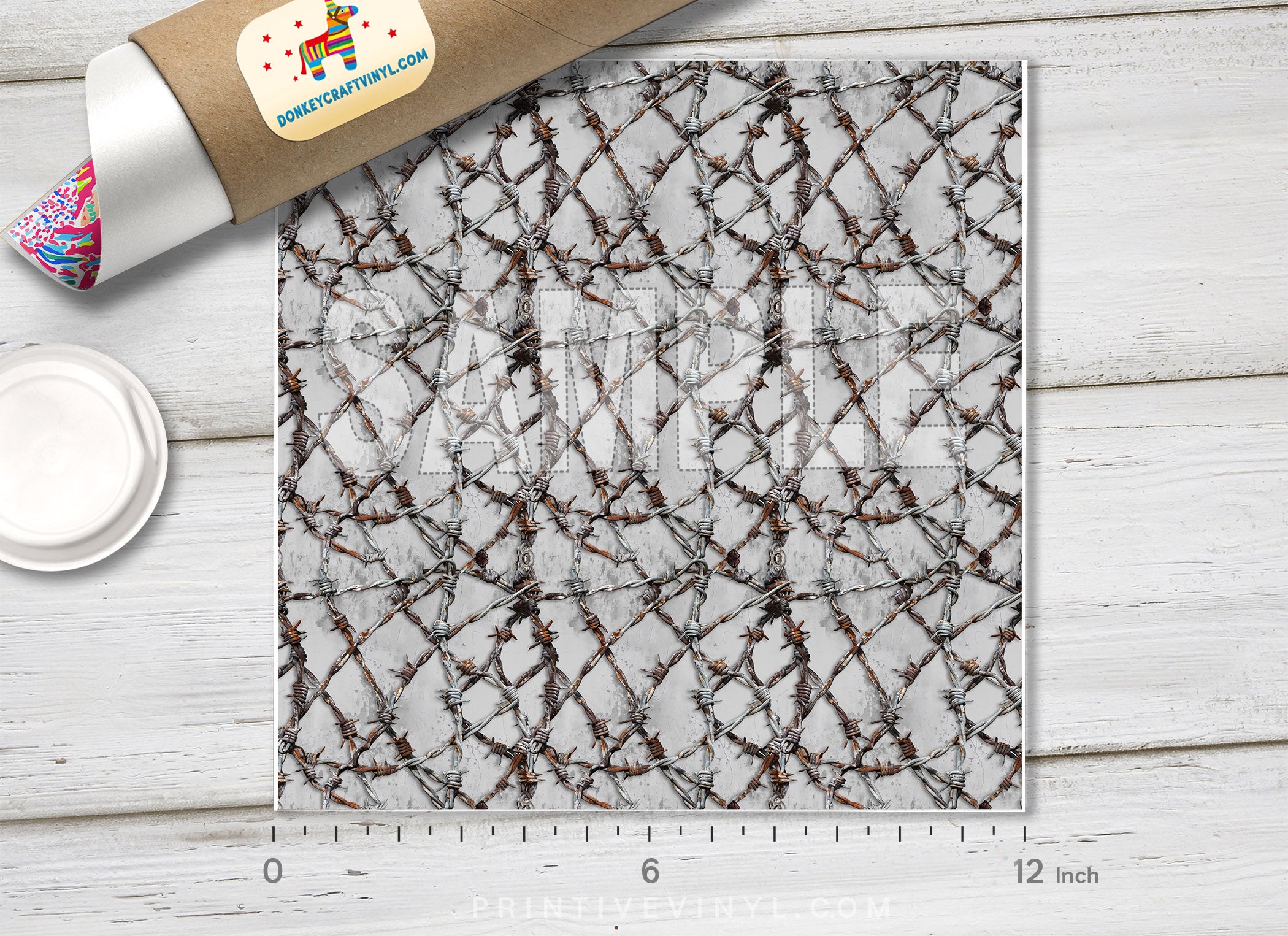 Barbed Wire Adhesive Vinyl 1678