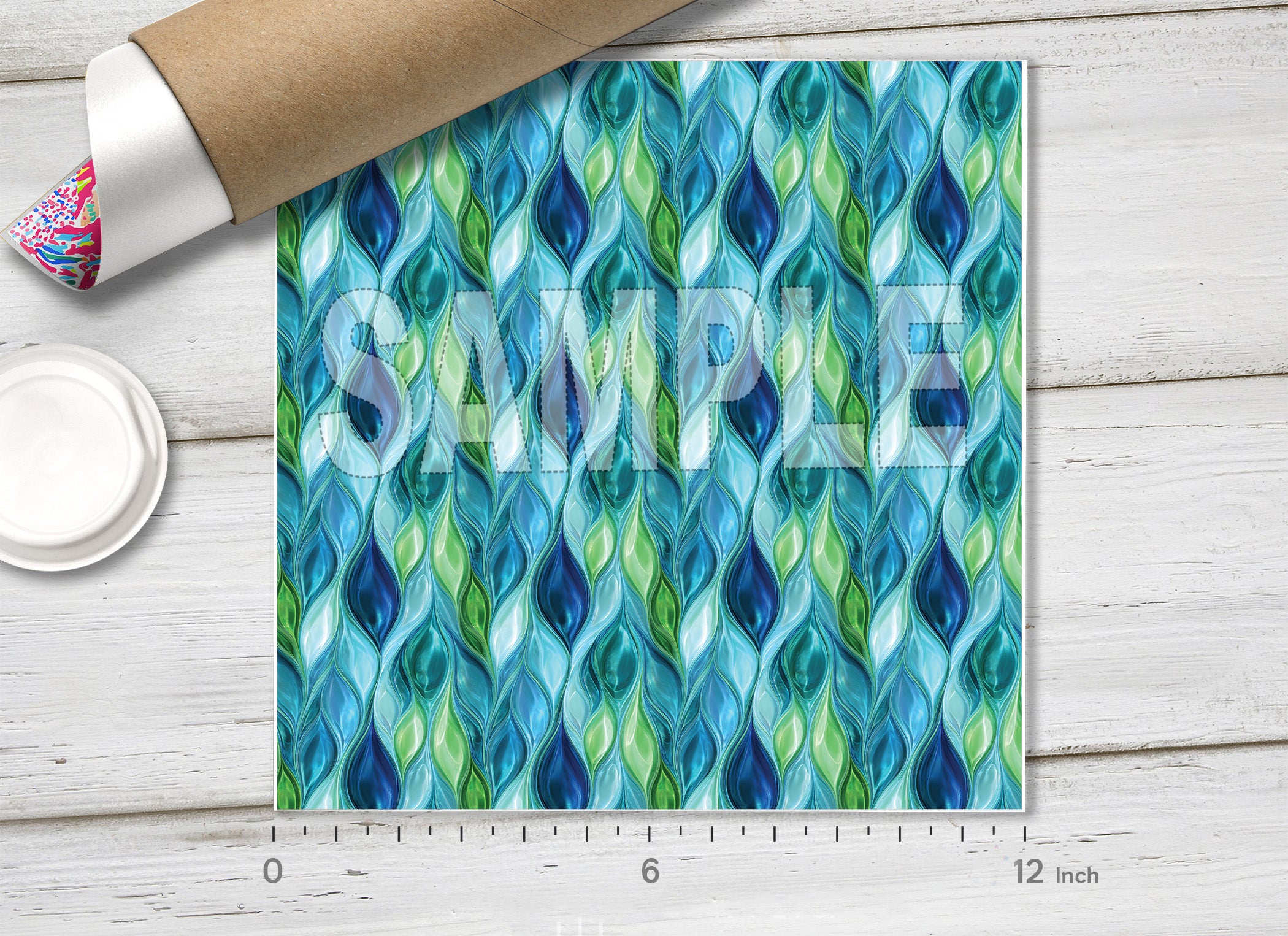 Abstract Water Wavy Patterned HTV 1727