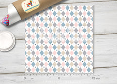 Argyle with Butterflies Adhesive Vinyl 1664