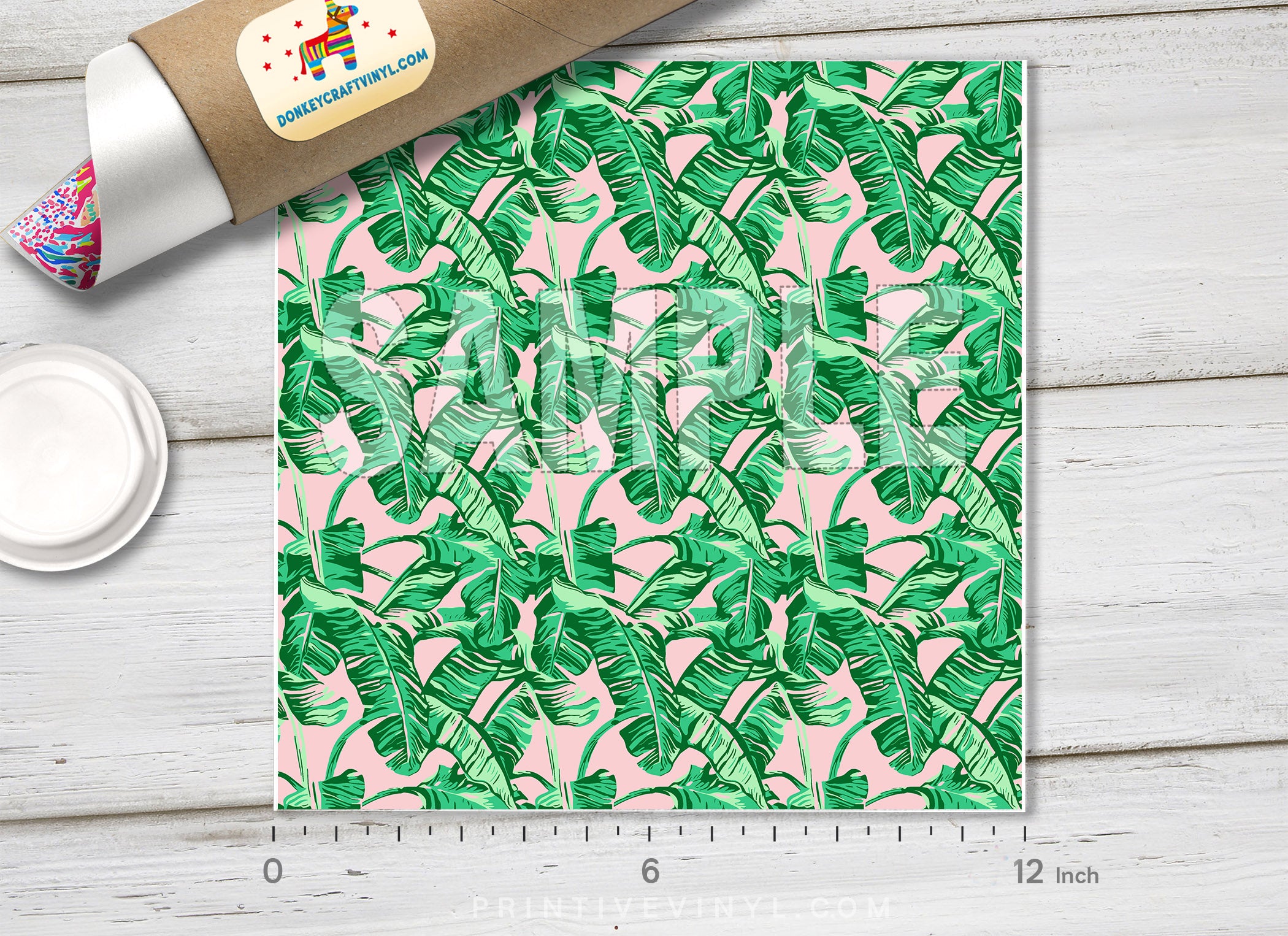 Tropical Banana Leaf Adhesive Vinyl 1679