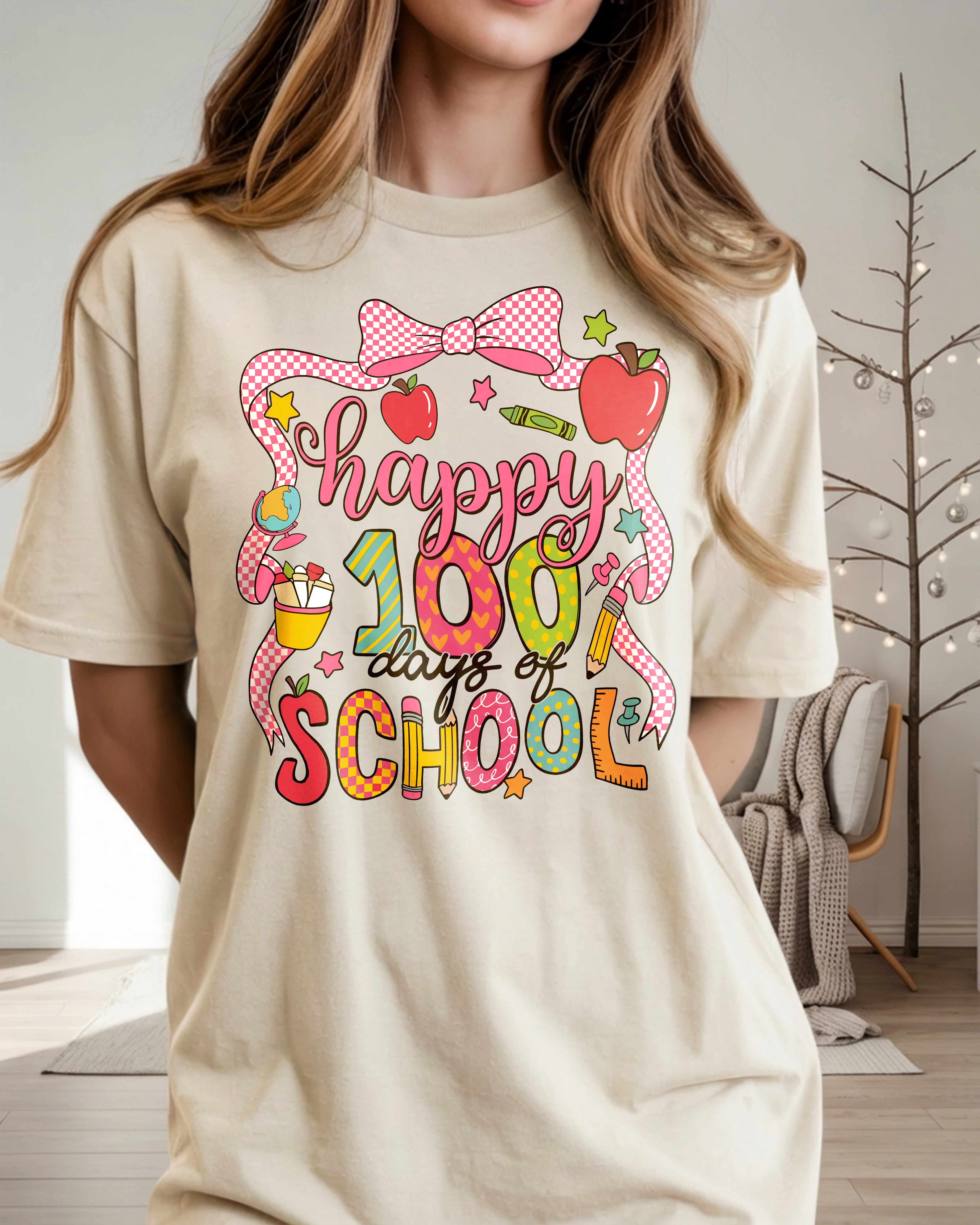 Happy 100 Days of School DTF Transfer, Ready to Press DTF664