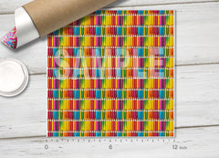 Vibrant Colored Pencils Pattern Adhesive Vinyl 1742
