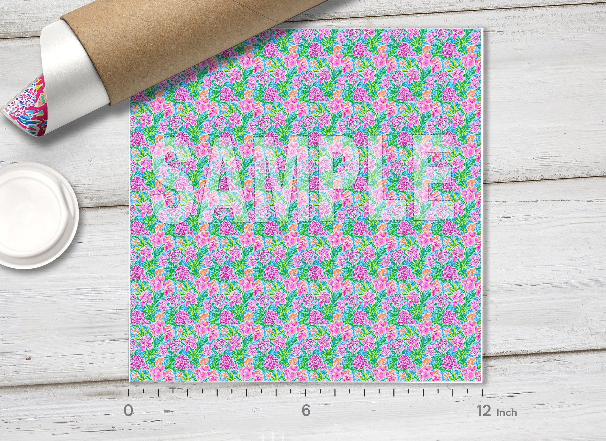 Lilly Inspired Pattern Adhesive Vinyl L155 - Donkey Craft Vinyl