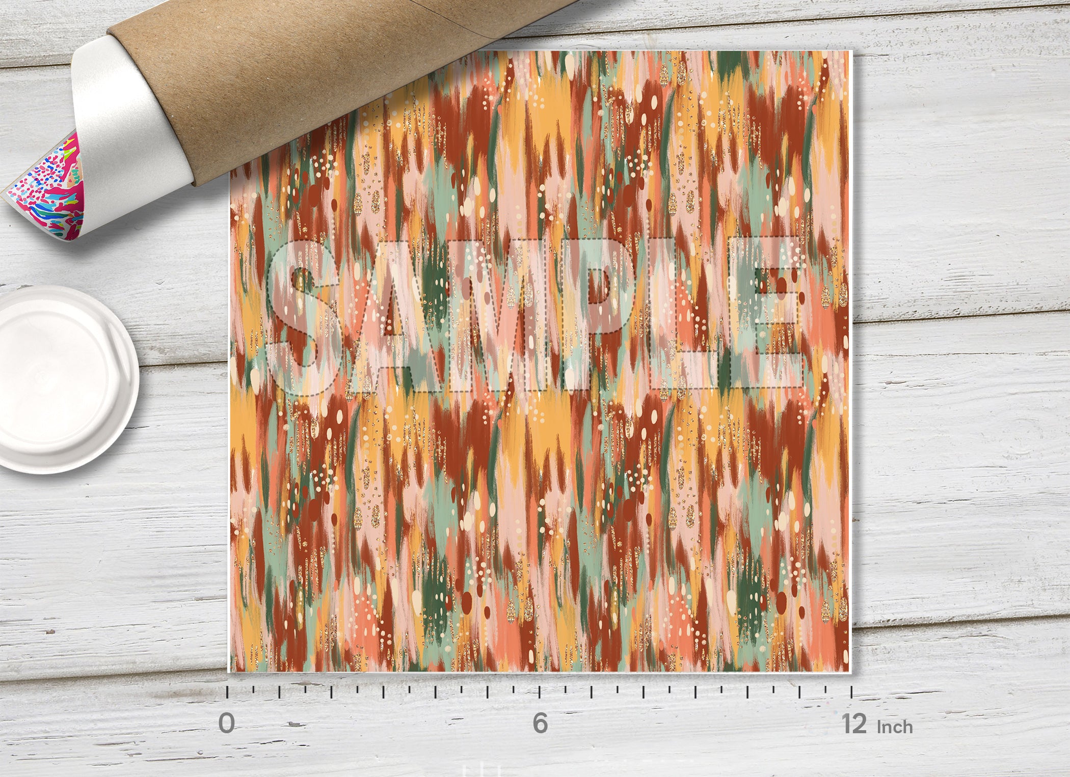 Abstract Boho Fall Brushstroke HTV 1716
