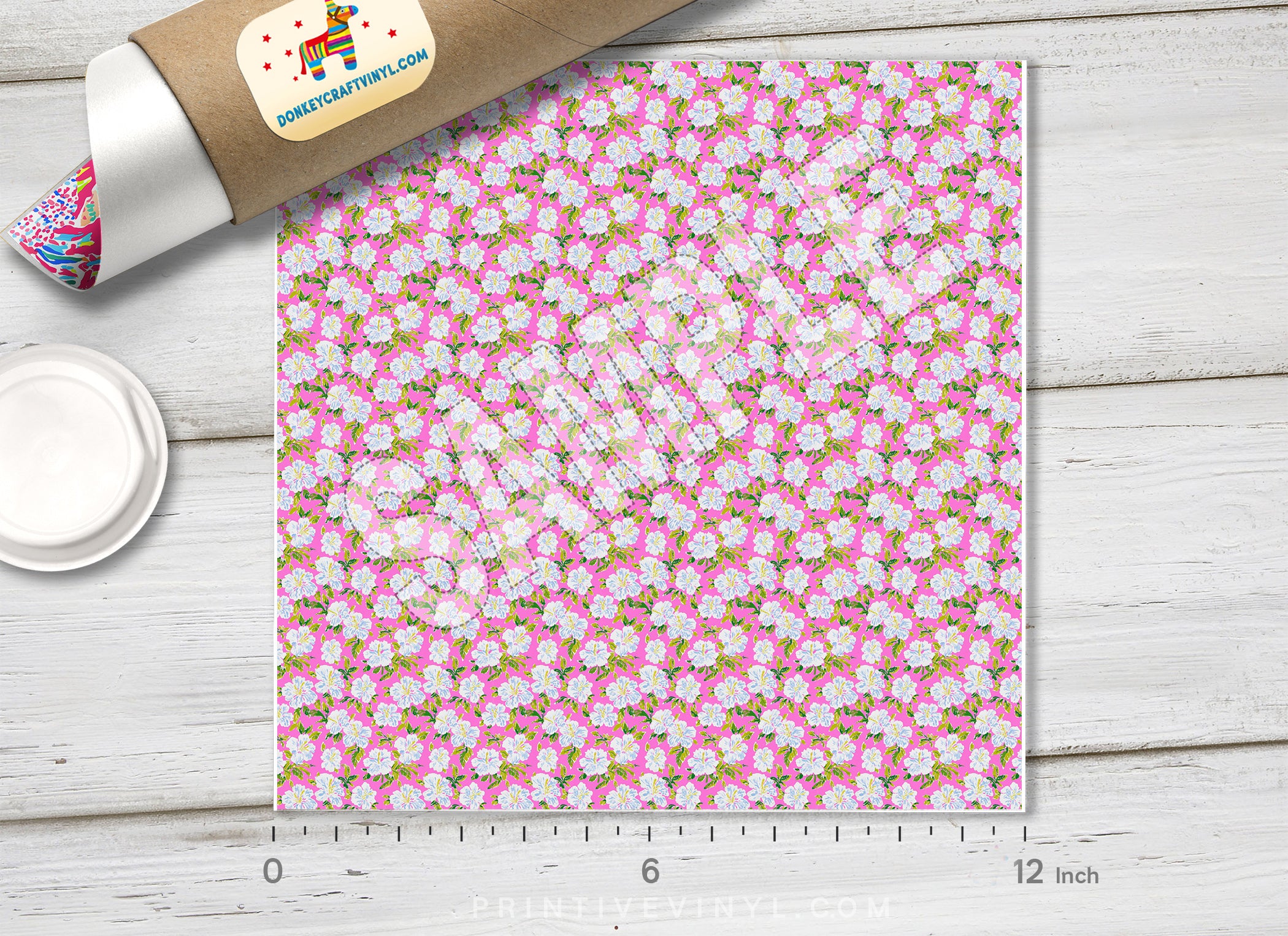 Lilly Inspired Pattern Adhesive Vinyl L152 - Donkey Craft Vinyl