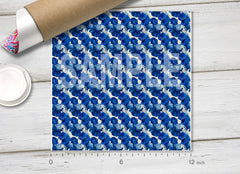 Midnight Blue Botanical Floral Pattern HTV 1738