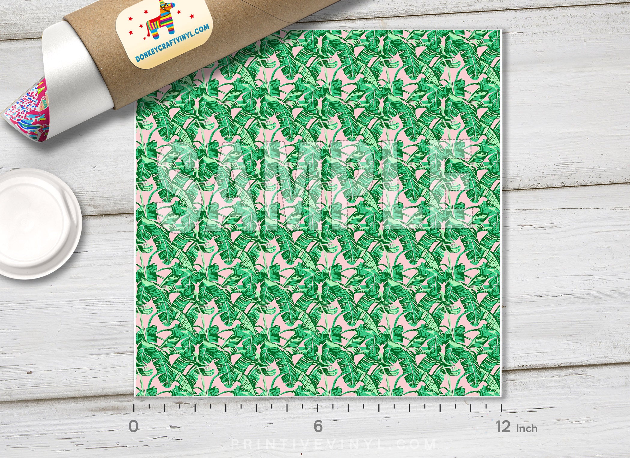 Tropical Banana Leaf Adhesive Vinyl 1679