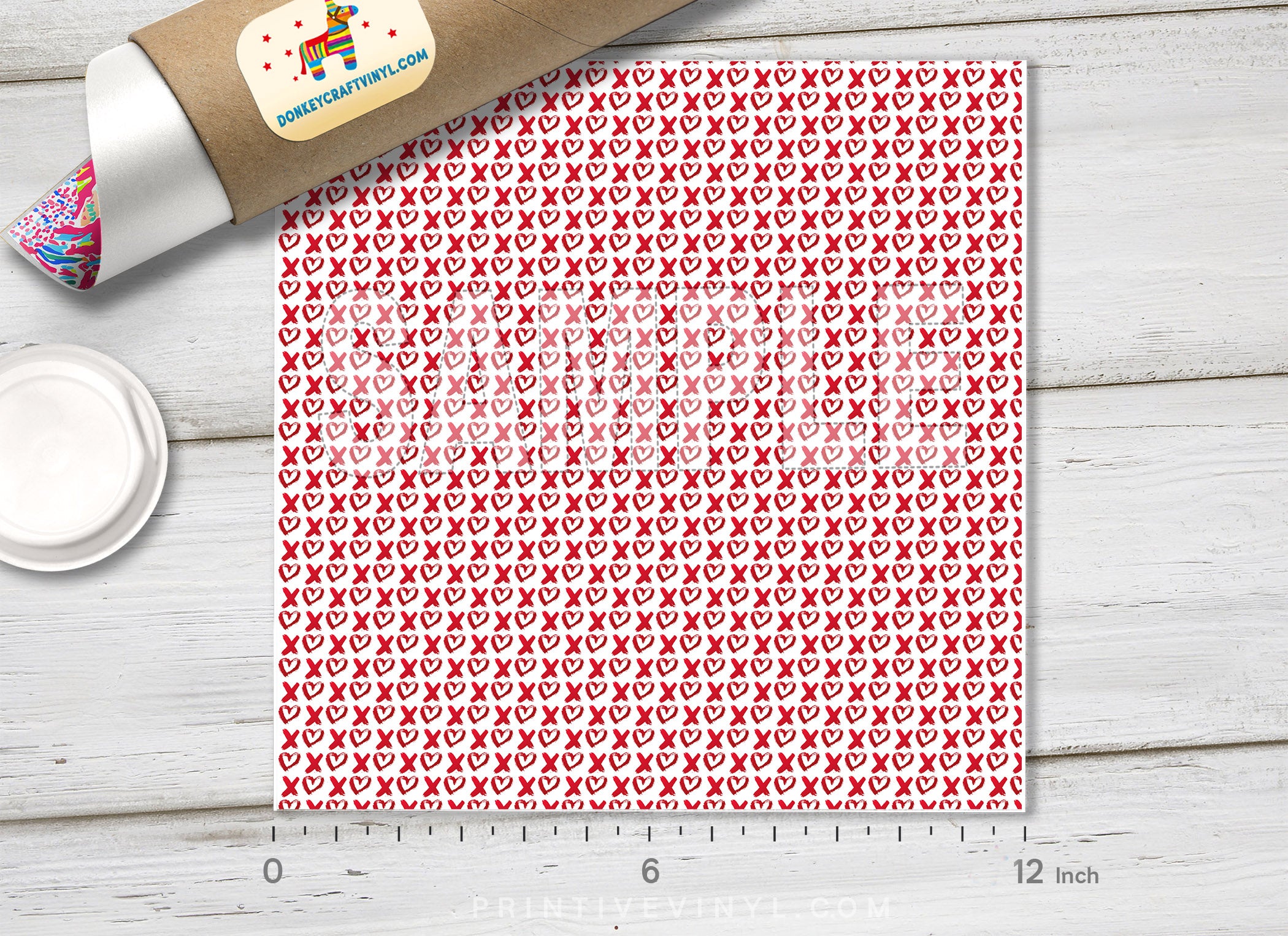 Heart & XO Adhesive Vinyl 1403 - Donkey Craft Vinyl
