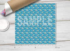 Starfish and Pearls Blue Ocean Waves Adhesive Vinyl 1734