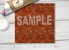 Rustic Brown Faux Tooled Leather Floral Adhesive Vinyl 1654 - Donkey Craft Vinyl