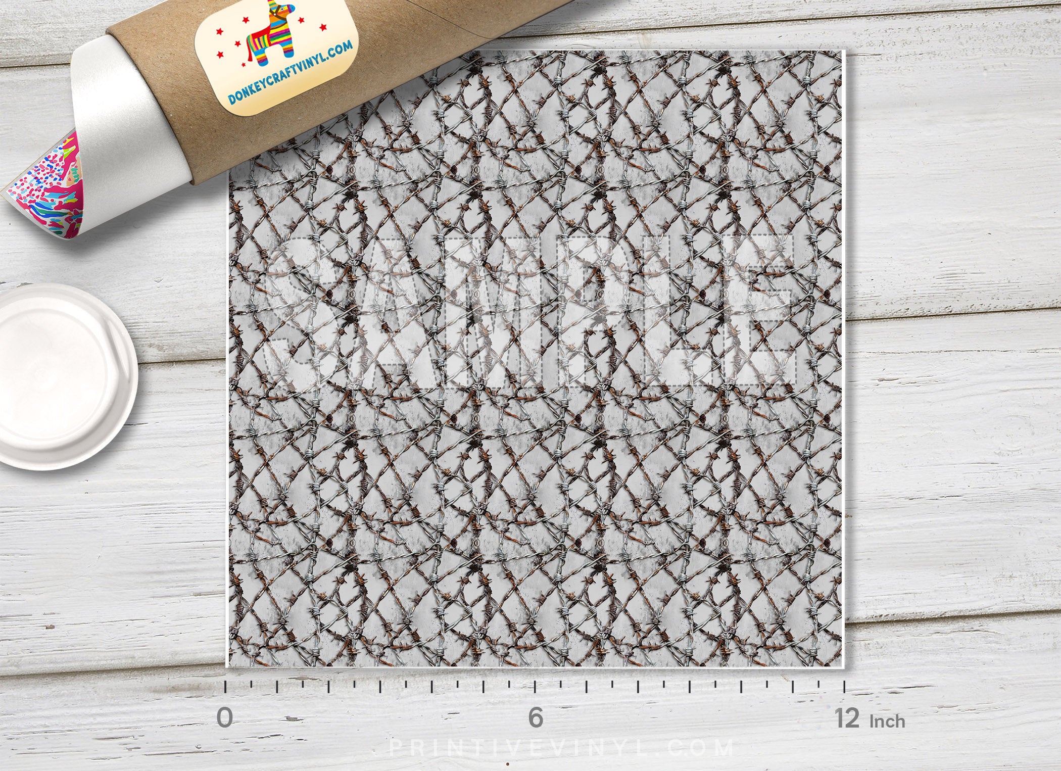 Barbed Wire Adhesive Vinyl 1678