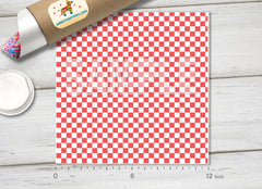 Pink and White Checkered Adhesive Vinyl 1652 - Donkey Craft Vinyl