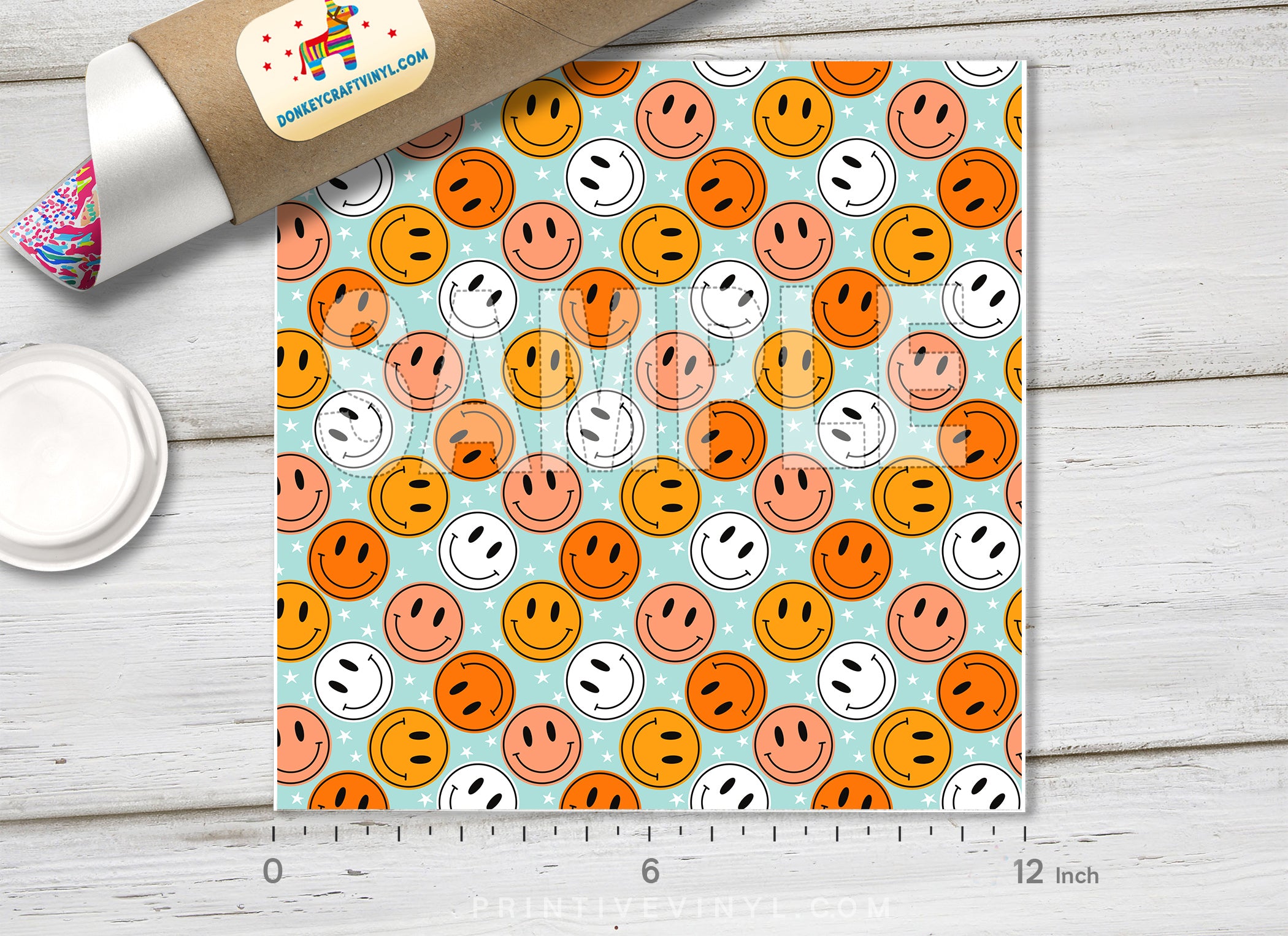 Groovy Smiley Face HTV 1593