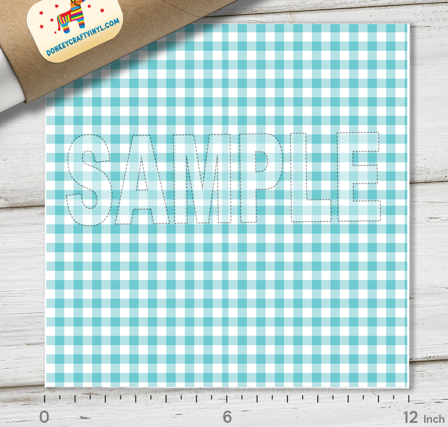 Gingham Plaid Adhesive Vinyl 1581