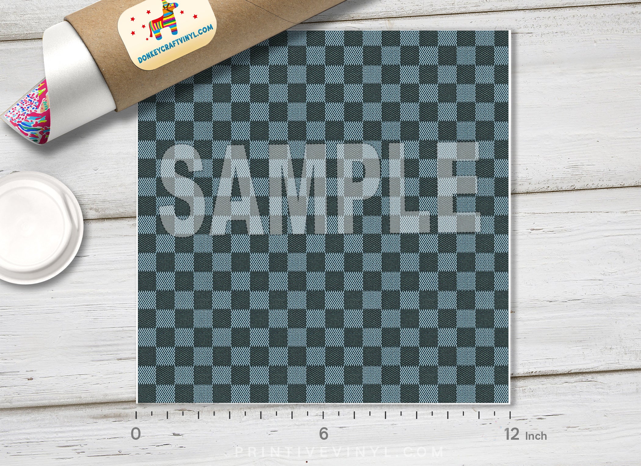 Damier Checker Patterned Adhesive Vinyl 941