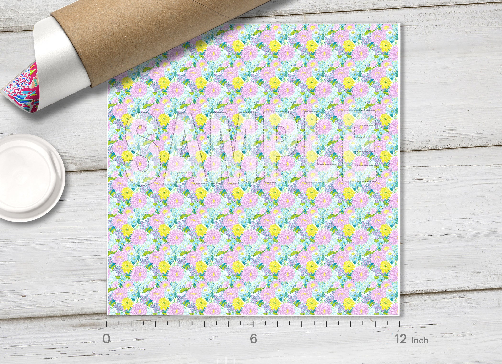 Lilly Inspired Floral Patterned HTV L154 - Donkey Craft Vinyl