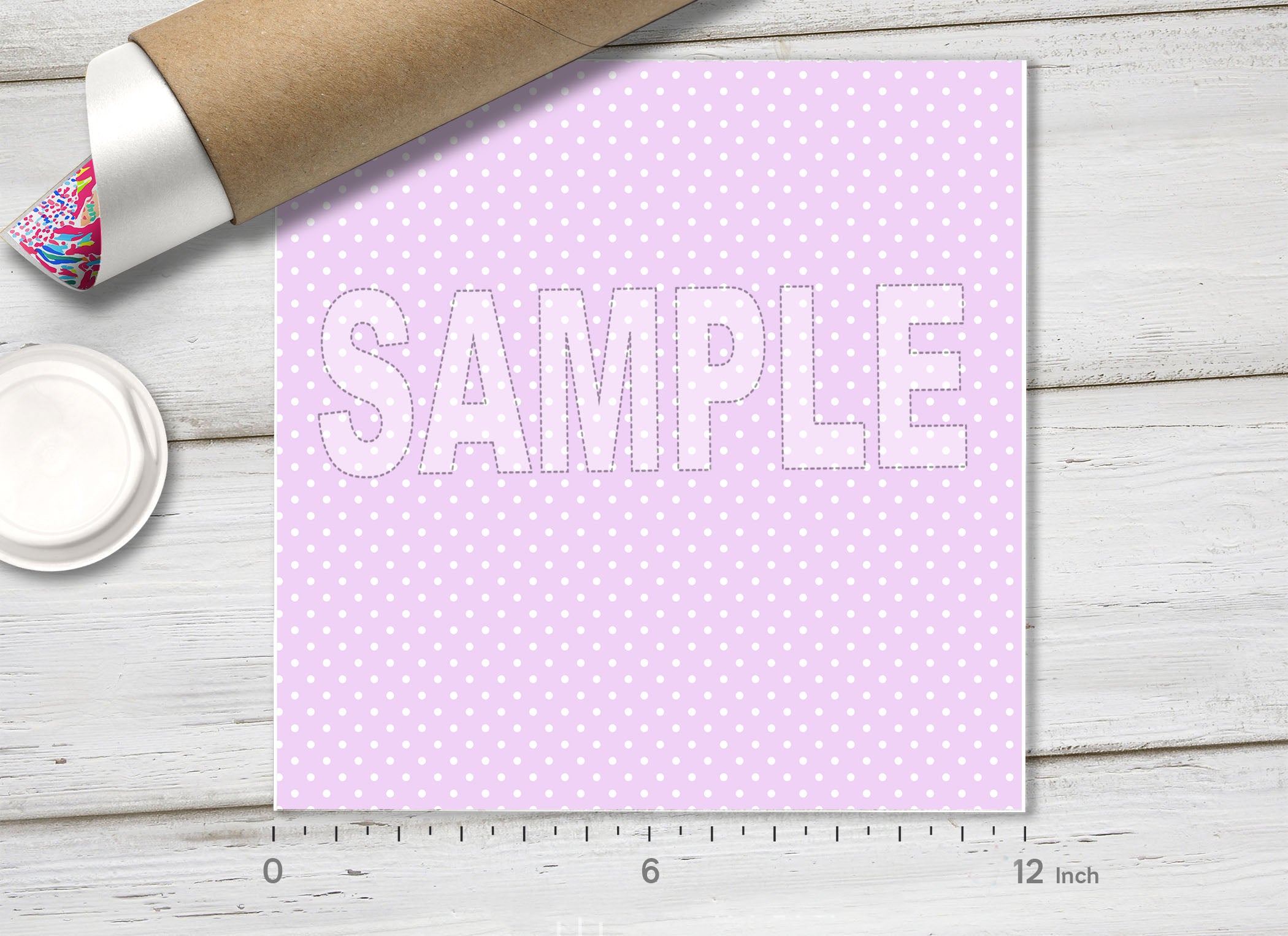Pastel Polka Dot Adhesive Vinyl 1604