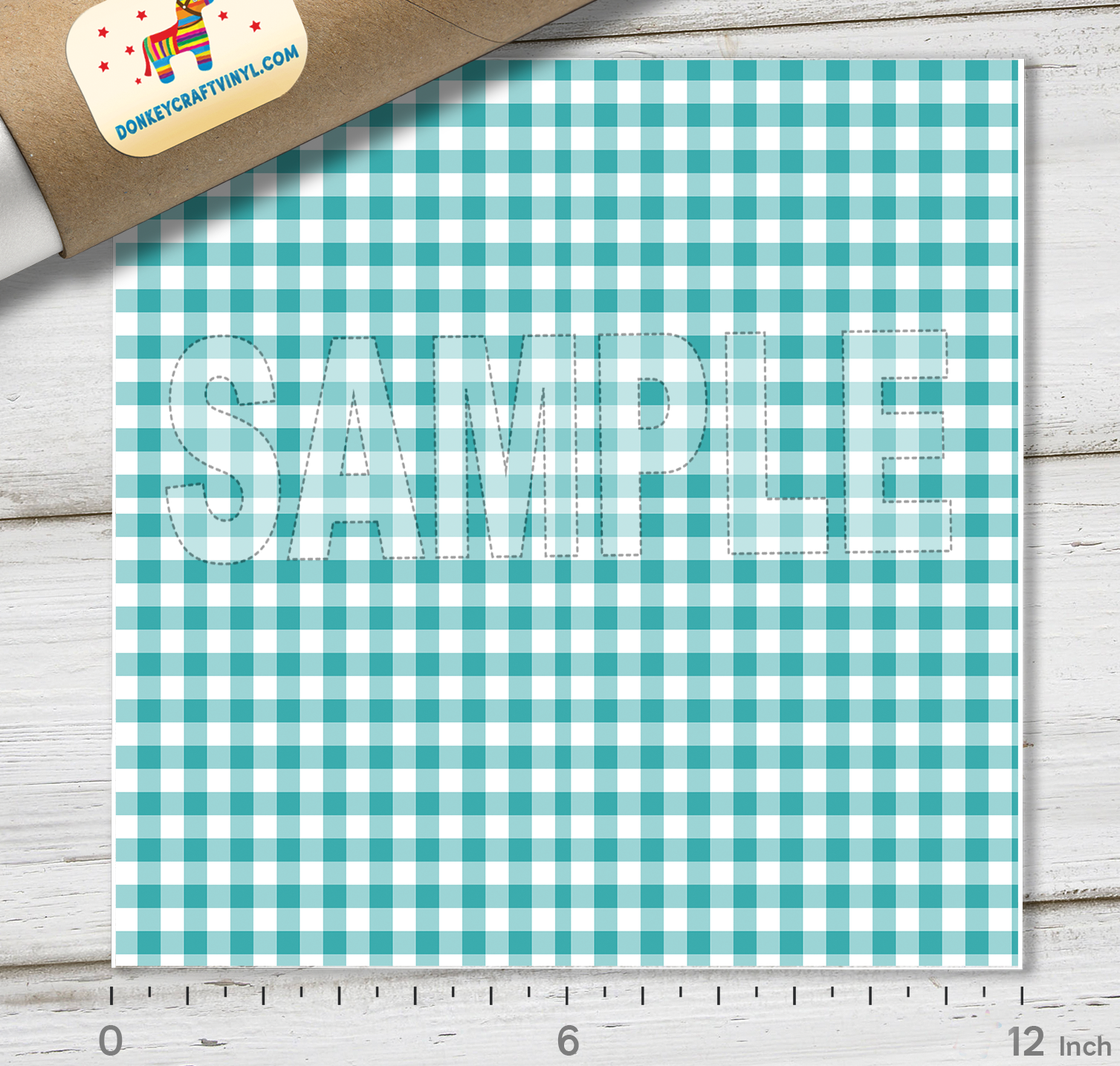 Gingham Plaid Adhesive Vinyl 1581