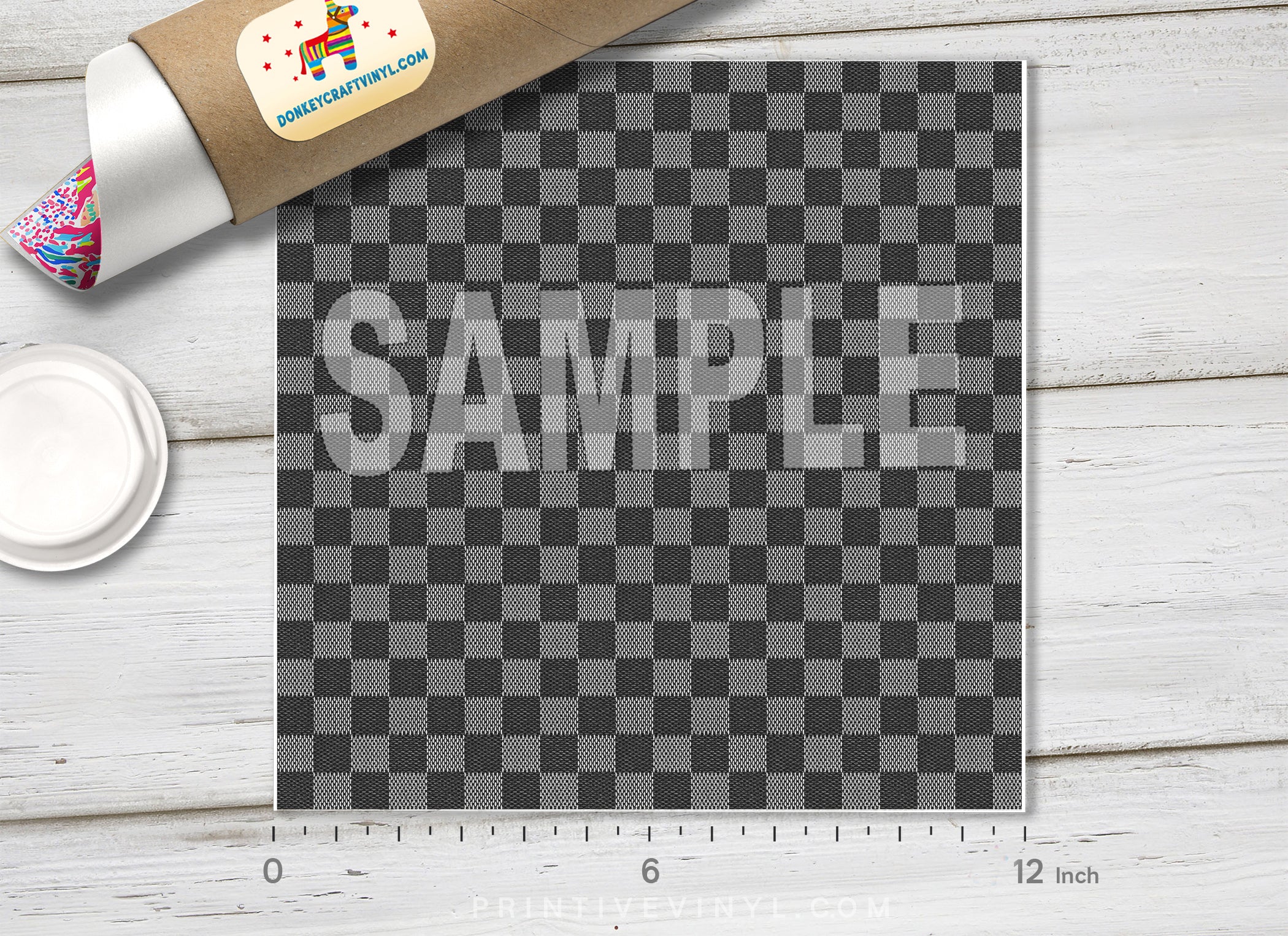 Damier Checker Patterned Adhesive Vinyl 941