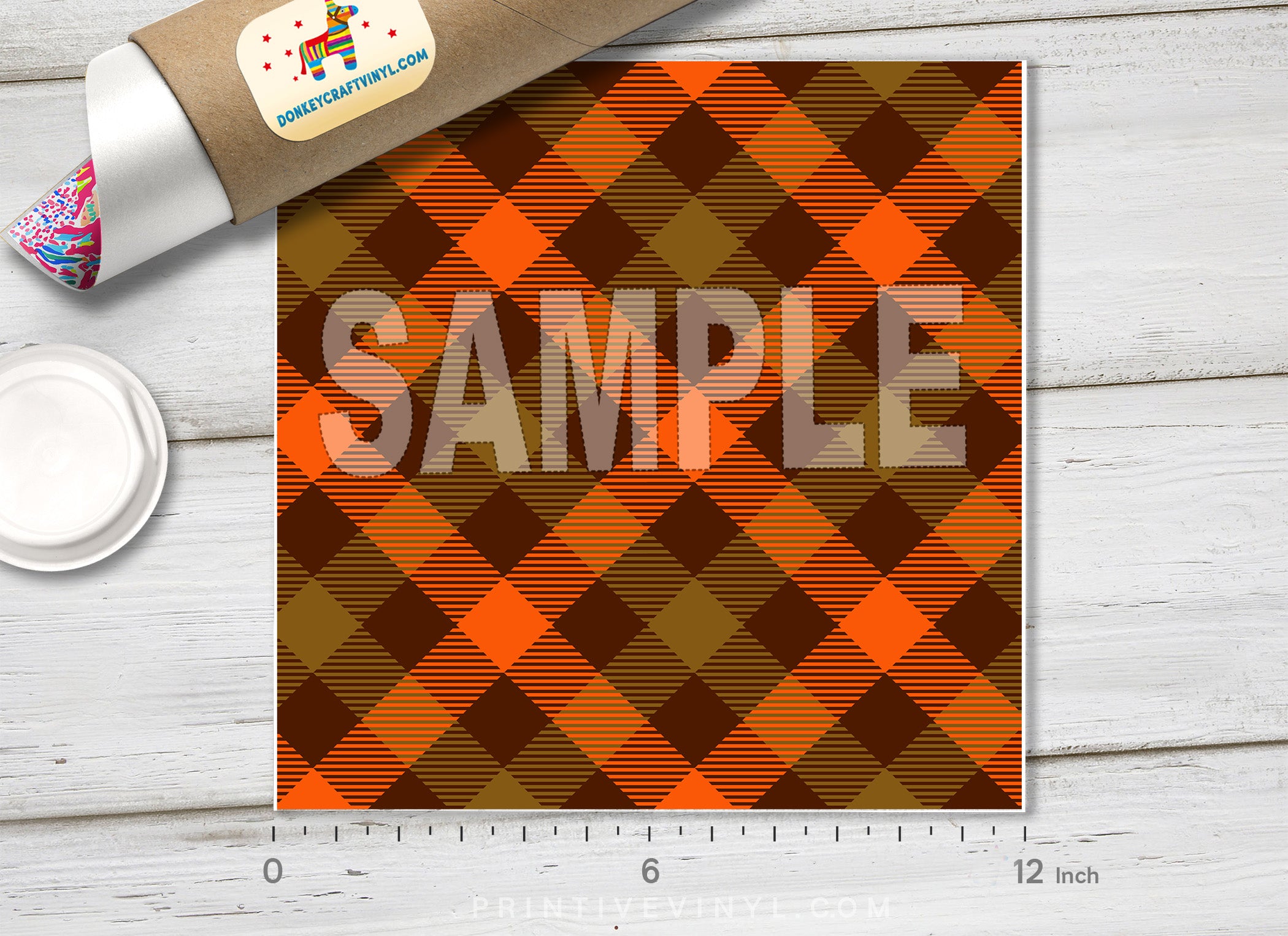 Plaid Pattern Adhesive Vinyl 757