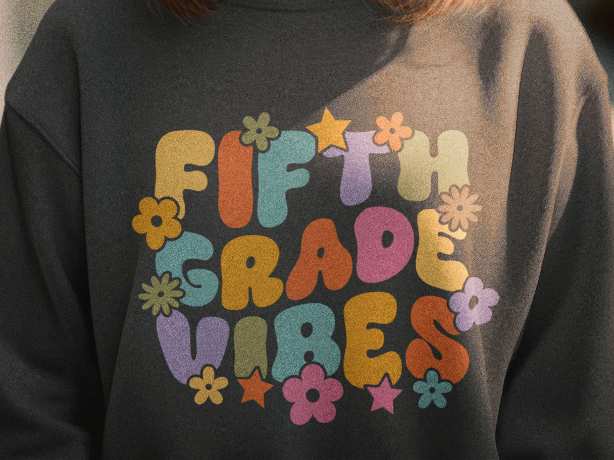 School Grade Vibes DTF Transfer for T-shirts, Hoodies, Heat Transfer, Ready for Press Heat Press Transfers DTF210