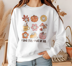 I Love Fall Most of All Retro DTF Transfer, Ready to Press DTF467