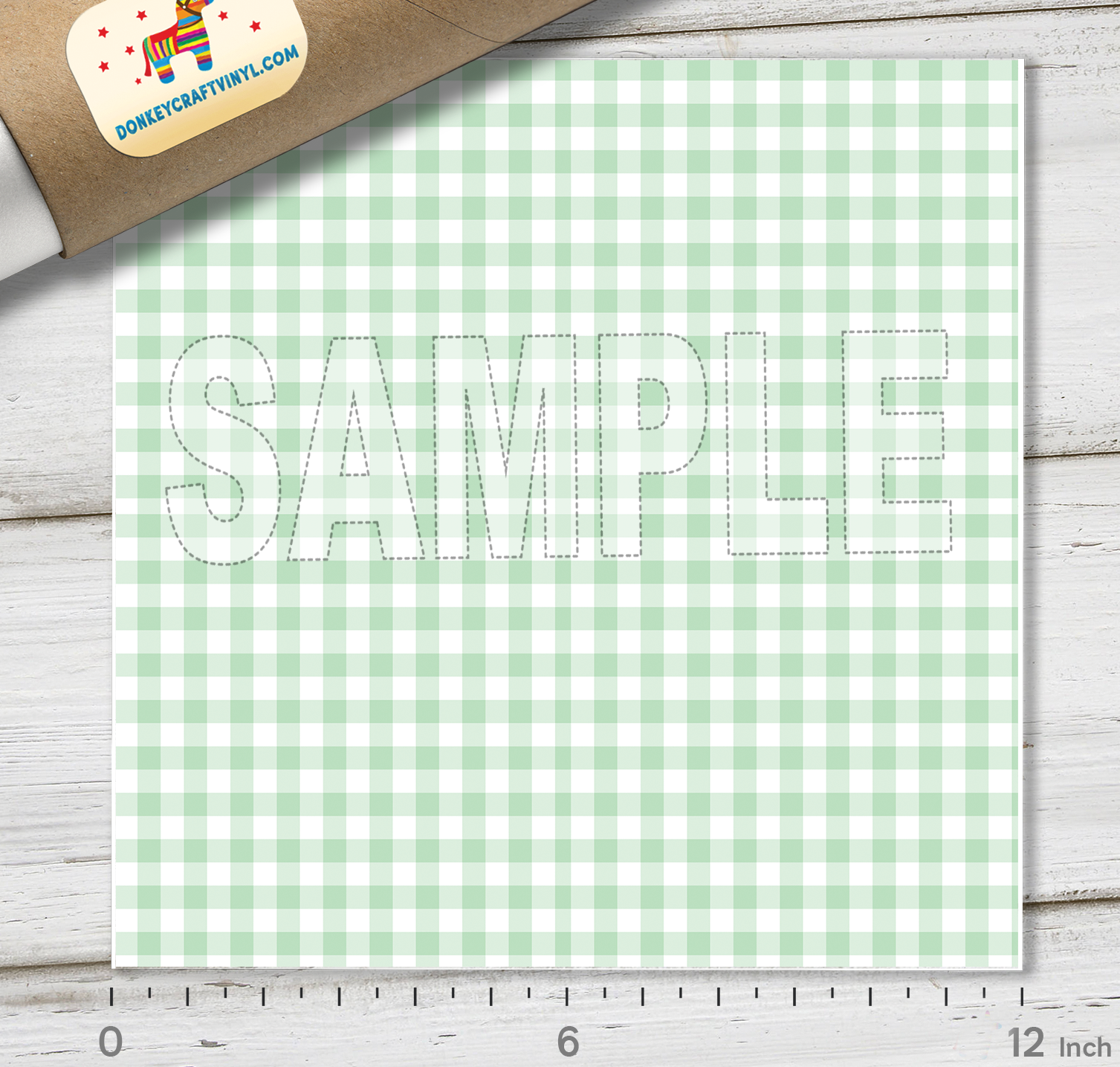 Gingham Plaid Adhesive Vinyl 1581