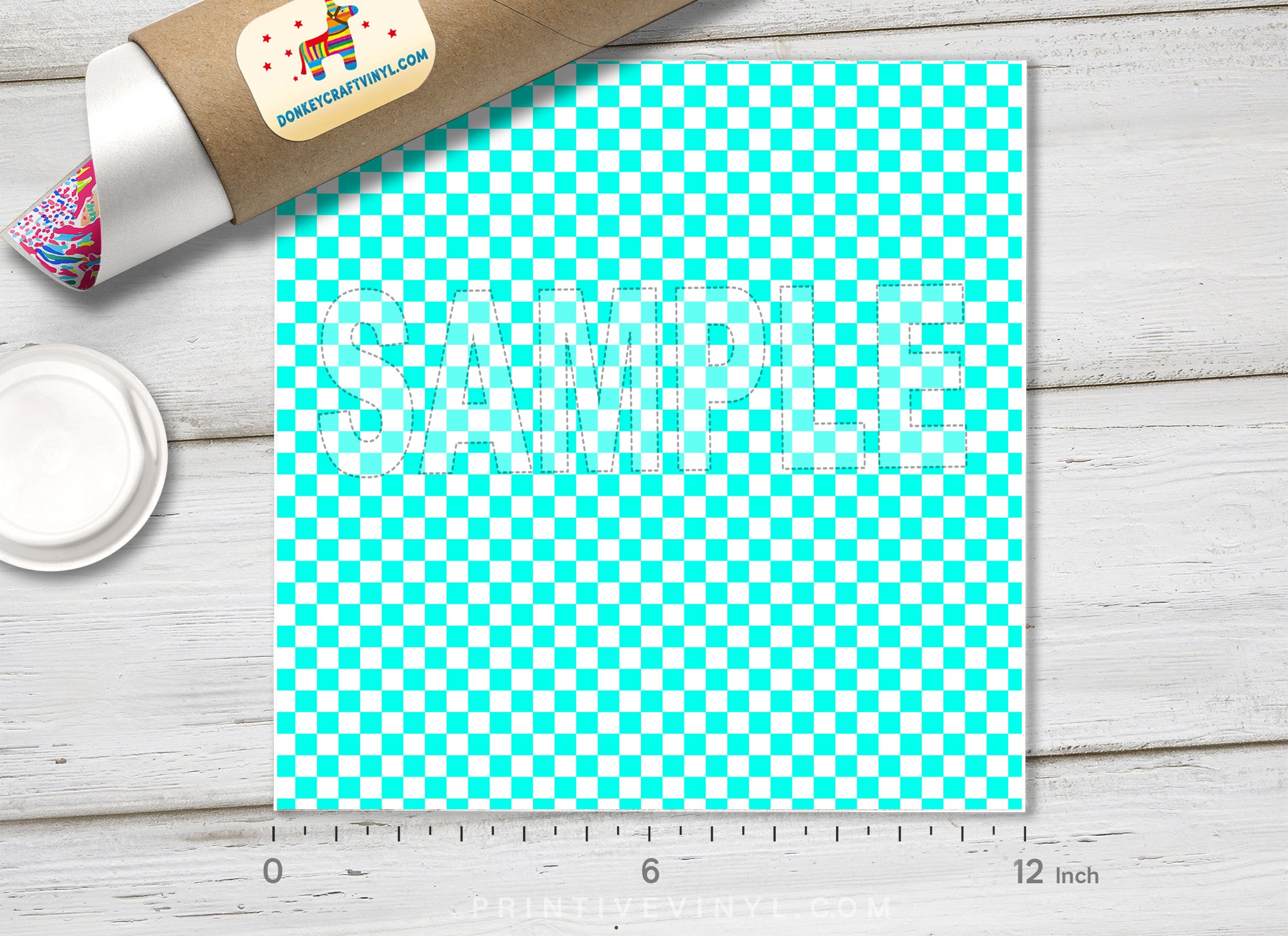 Colored Checker Pattern Adhesive Vinyl 732