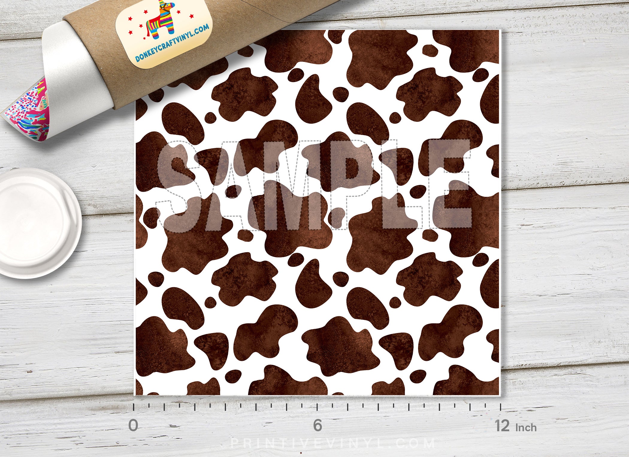 Cow Print Adhesive Vinyl 1429-2 - Donkey Craft Vinyl