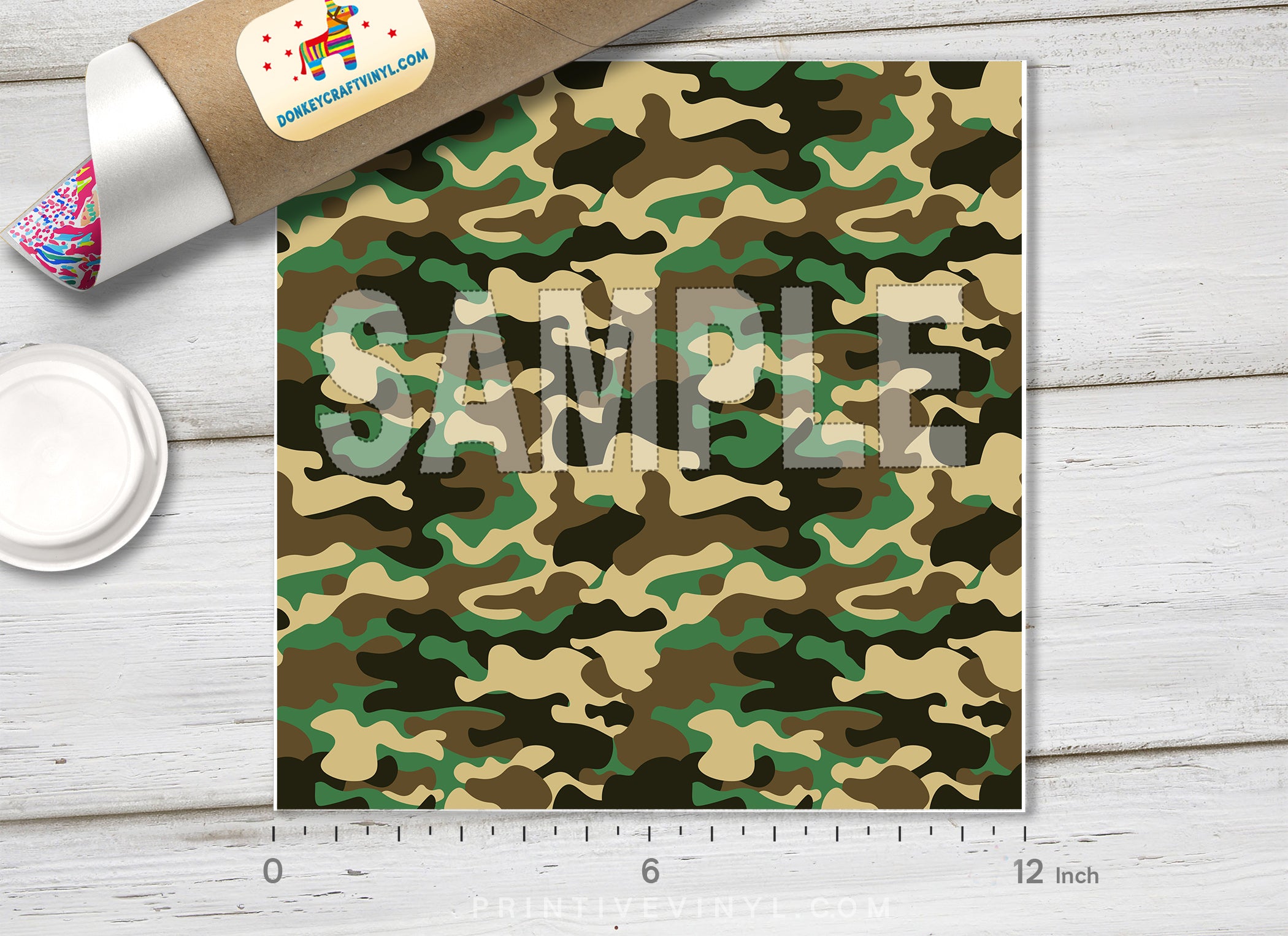 Camouflage Patterned Adhesive Vinyl 1129
