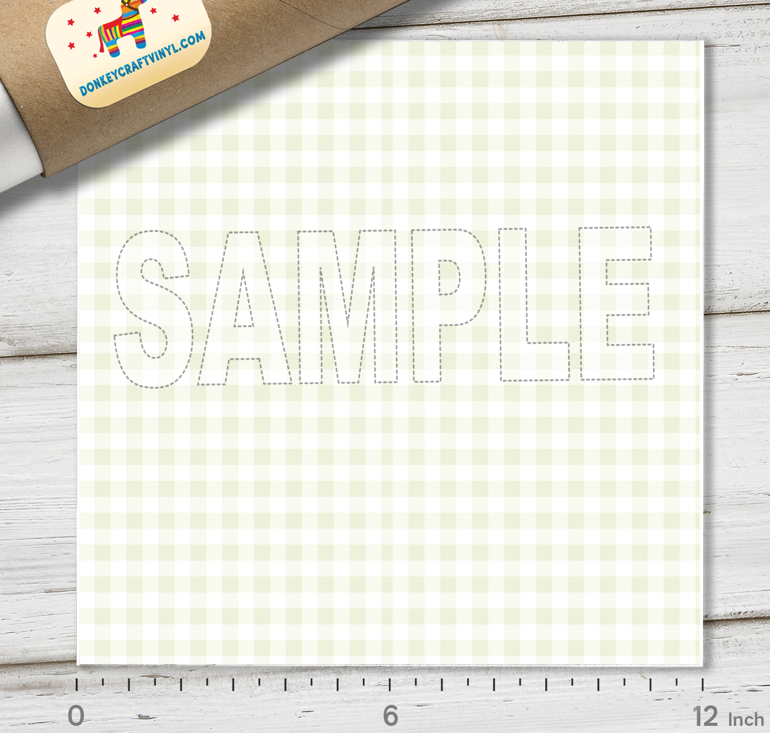 Gingham Plaid Adhesive Vinyl 1581