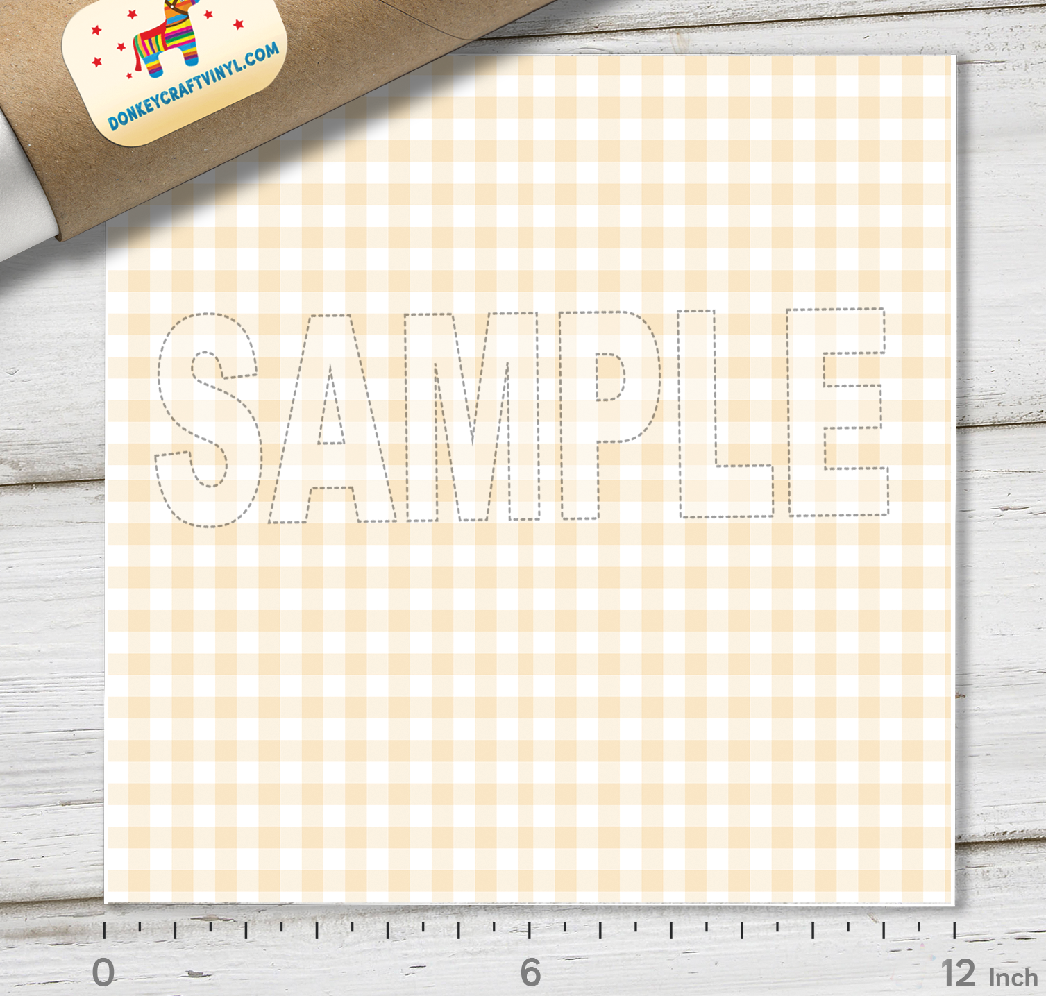 Gingham Plaid Adhesive Vinyl 1581